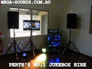 Touch Screen Karaoke Jukebox Machine hire Perth wa Mega-Soundz