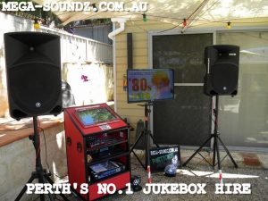 Touch screen jukebox karaoke machine hire Perth