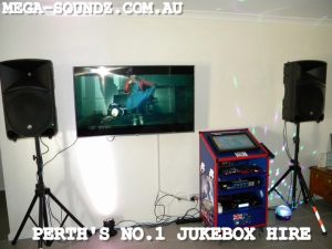 Touch screen karaoke jukebox rental machine hire Perth